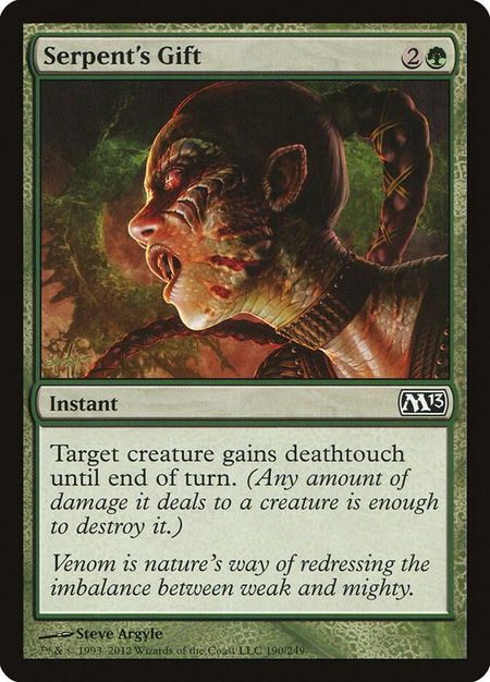 Serpent's Gift - Magic 2013 (M13) Magic: The Gathering trading card