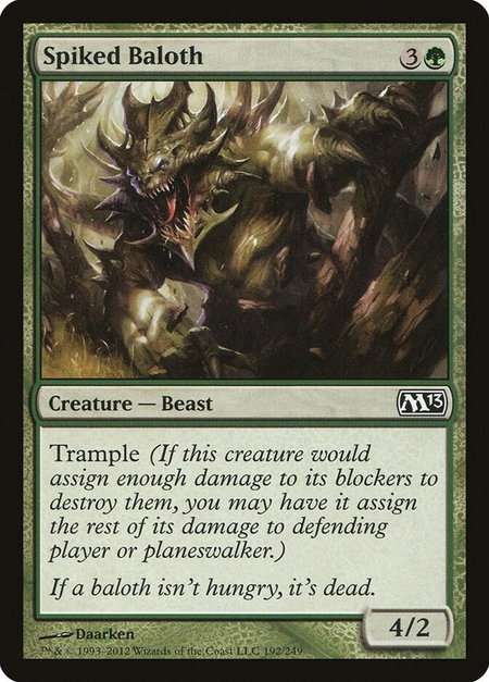 Spiked Baloth - Magic 2013 (M13) Magic: The Gathering trading card