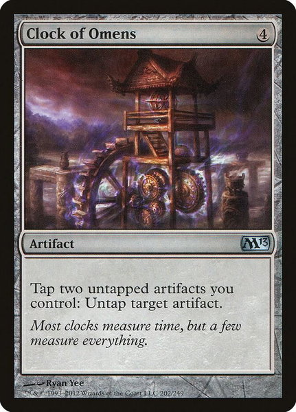 Clock of Omens trading card from Magic 2013 (M13) Clock of Omens - Magic 2013 (M13) Magic: The Gathering trading card