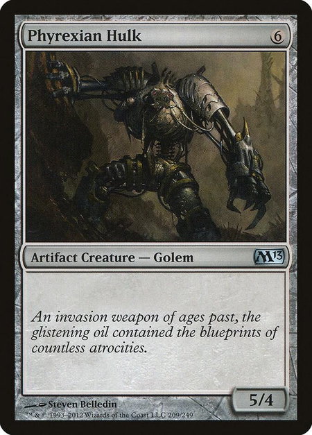Phyrexian Hulk trading card from Magic 2013 (M13) Phyrexian Hulk - Magic 2013 (M13) Magic: The Gathering trading card