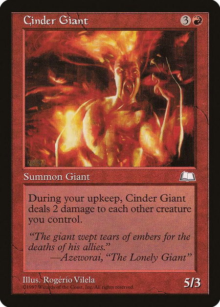Cinder Giant - Weatherlight Magic: The Gathering trading card