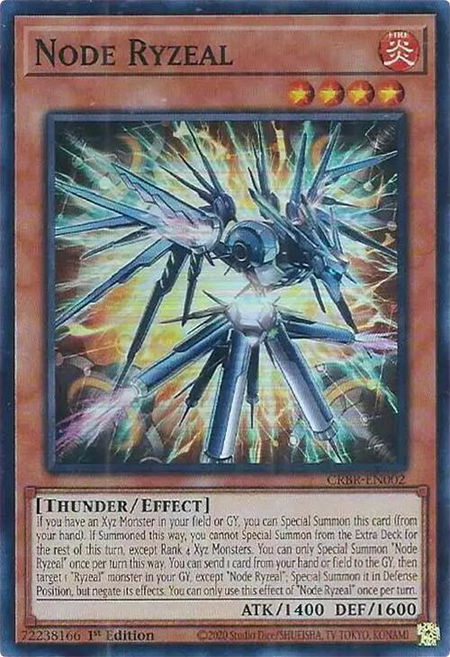 Node Ryzeal (SR) - Crossover Breakers YuGiOh trading card