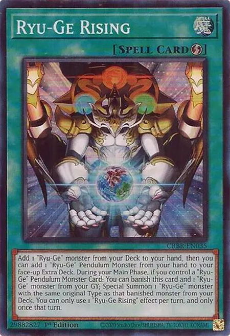 Ryu-Ge Rising (SR) - Crossover Breakers YuGiOh trading card