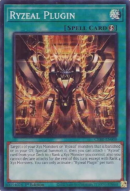 Ryzeal Plugin (SR) - Crossover Breakers YuGiOh trading card