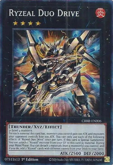 Ryzeal Duo Drive (CR) - Crossover Breakers YuGiOh trading card