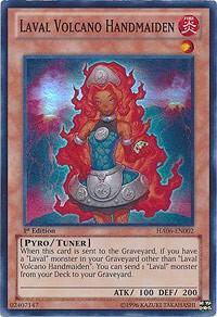 Laval Volcano Handmaiden - Hidden Arsenal 6: Omega Xyz YuGiOh trading card