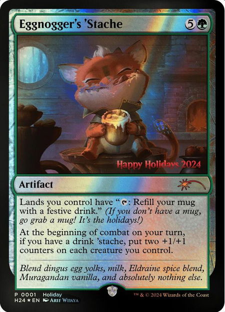 Eggnogger's 'Stache - Special Occasion Magic: The Gathering trading card