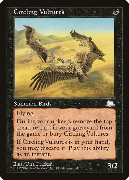 Circling Vultures - Weatherlight Magic: The Gathering trading card