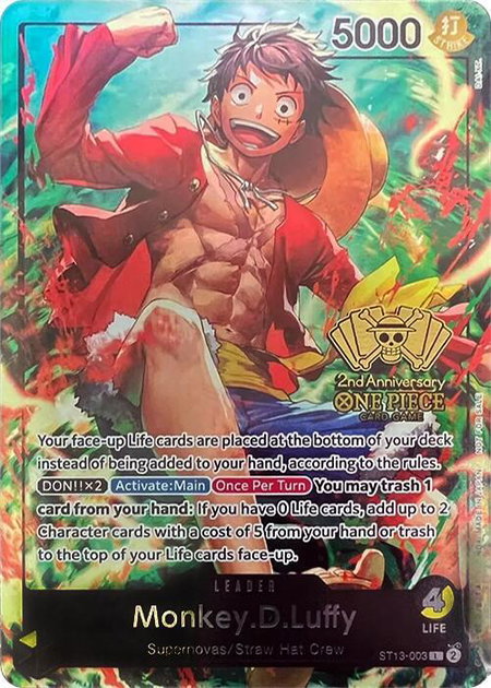 Monkey.D.Luffy (2nd Anniversary Tournament) - One Piece Promotion Cards One Piece trading card