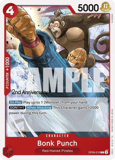 Bonk Punch - Emperors in the New World: 2nd Anniversary Tournament Cards One Piece trading card