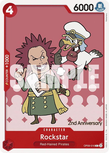 Rockstar - Emperors in the New World: 2nd Anniversary Tournament Cards One Piece trading card