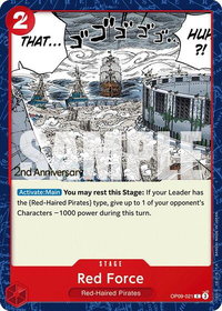 Red Force - Emperors in the New World: 2nd Anniversary Tournament Cards (OP09 ANN) #OP09-021 - Common One Piece Trading Card