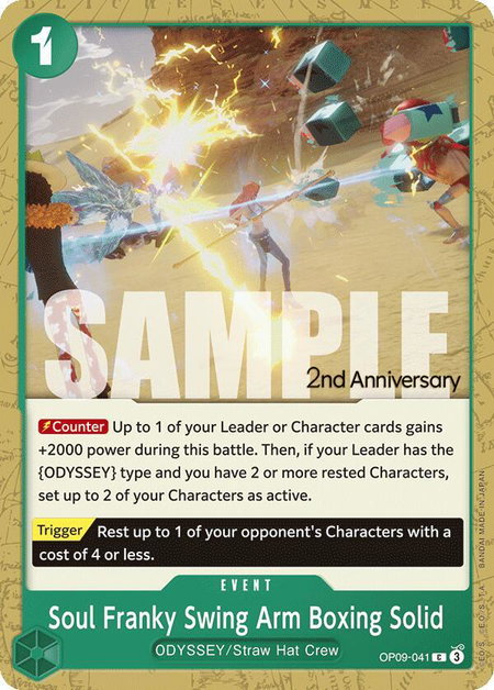 Soul Franky Swing Arm Boxing Solid - Emperors in the New World: 2nd Anniversary Tournament Cards One Piece trading card