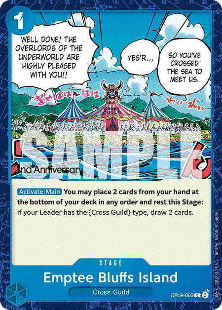 Emptee Bluffs Island - Emperors in the New World: 2nd Anniversary Tournament Cards One Piece trading card