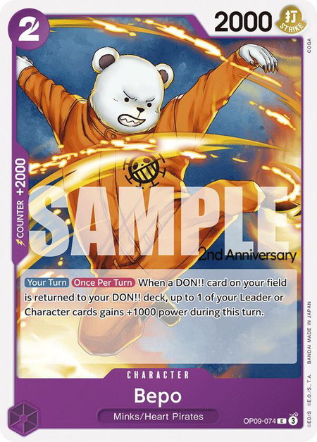Bepo - Emperors in the New World: 2nd Anniversary Tournament Cards One Piece trading card
