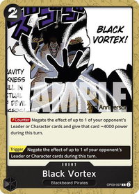 Black Vortex - Emperors in the New World: 2nd Anniversary Tournament Cards (OP09 ANN) #OP09-097 - Common One Piece Trading Card