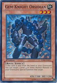 Gem-Knight Obsidian - Hidden Arsenal 6: Omega Xyz (HA06) #HA06-EN031 - Super Rare YuGiOh Trading Card