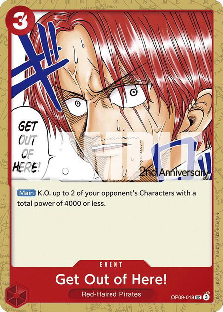 Get Out of Here! - Emperors in the New World: 2nd Anniversary Tournament Cards One Piece trading card