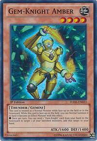 Gem-Knight Amber - Hidden Arsenal 6: Omega Xyz (HA06) #HA06-EN033 - Super Rare YuGiOh Trading Card