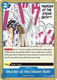 Murder at the Steam Bath - Emperors in the New World: 2nd Anniversary Tournament Cards (OP09 ANN) #OP09-059 - Uncommon One Piece Trading Card