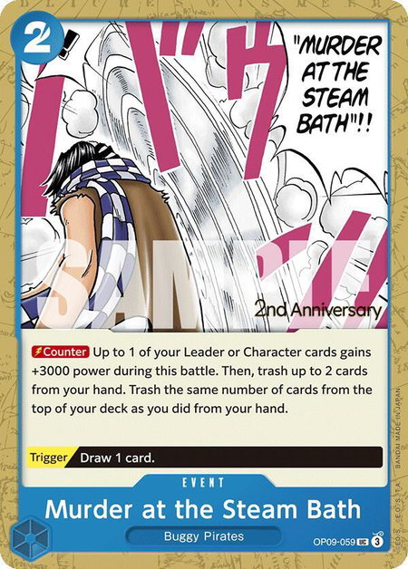 Murder at the Steam Bath - Emperors in the New World: 2nd Anniversary Tournament Cards One Piece trading card