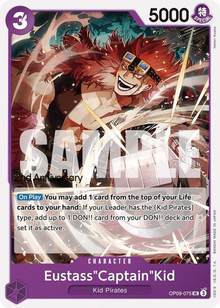 Eustass"Captain"Kid - Emperors in the New World: 2nd Anniversary Tournament Cards One Piece trading card
