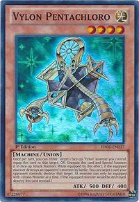 Vylon Pentachloro trading card from Hidden Arsenal 6: Omega Xyz Vylon Pentachloro - Hidden Arsenal 6: Omega Xyz YuGiOh trading card