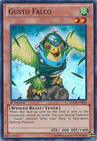 Gusto Falco trading card from Hidden Arsenal 6: Omega Xyz Gusto Falco - Hidden Arsenal 6: Omega Xyz YuGiOh trading card