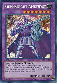 Gem-Knight Amethyst trading card from Hidden Arsenal 6: Omega Xyz Gem-Knight Amethyst - Hidden Arsenal 6: Omega Xyz YuGiOh trading card