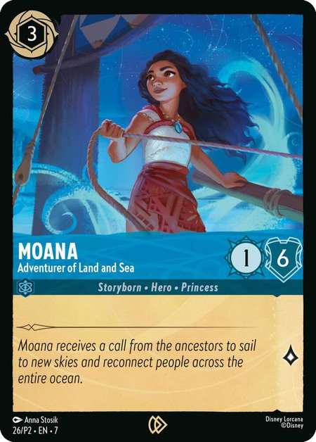 Moana - Adventurer of Land and Sea - Disney Lorcana Promo Cards Disney Lorcana trading card
