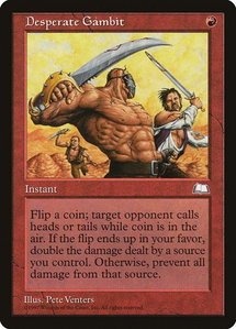 Desperate Gambit - Weatherlight (WTH) #96 - Uncommon Magic: The Gathering Trading Card