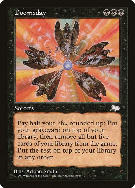 Doomsday trading card from Weatherlight Doomsday - Weatherlight Magic: The Gathering trading card