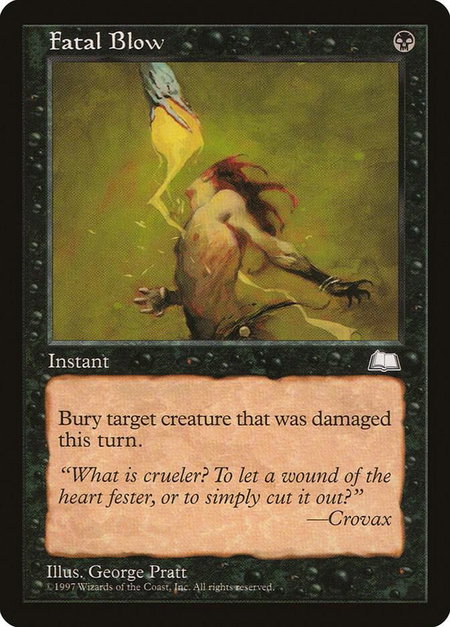 Fatal Blow - Weatherlight Magic: The Gathering trading card