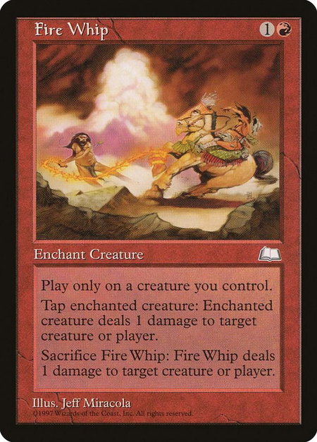 Fire Whip - Weatherlight Magic: The Gathering trading card