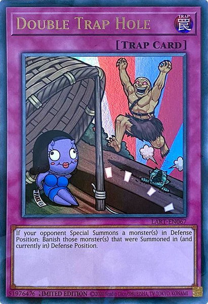 Double Trap Hole trading card from The Lost Art Promotion Double Trap Hole - The Lost Art Promotion YuGiOh trading card