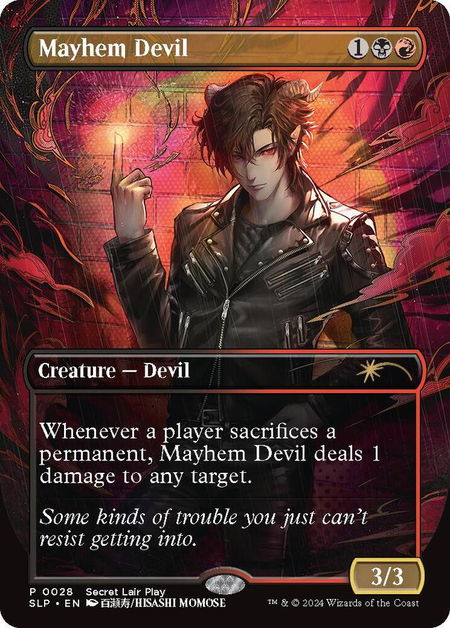 Mayhem Devil trading card from Secret Lair Showdown Mayhem Devil - Secret Lair Showdown Magic: The Gathering trading card