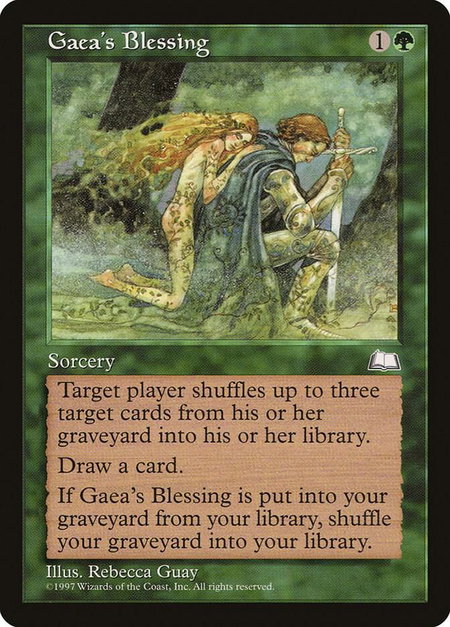 Gaea's Blessing - Weatherlight Magic: The Gathering trading card