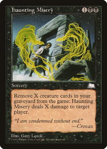 Haunting Misery - Weatherlight (WTH) #71 - Common Magic: The Gathering Trading Card
