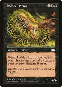 Hidden Horror - Weatherlight (WTH) #72 - Uncommon Magic: The Gathering Trading Card