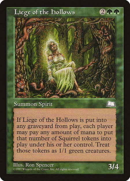 Liege of the Hollows - Weatherlight Magic: The Gathering trading card
