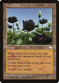 Lotus Vale - Weatherlight (WTH) #165 - Rare Magic: The Gathering Trading Card