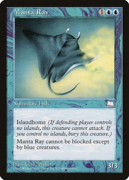 Manta Ray trading card from Weatherlight Manta Ray - Weatherlight Magic: The Gathering trading card