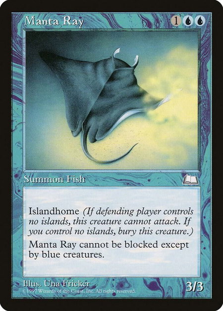 Manta Ray - Weatherlight Magic: The Gathering trading card