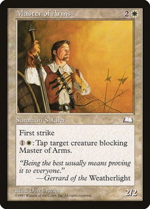 Master of Arms - Weatherlight (WTH) #20 - Uncommon Magic: The Gathering Trading Card