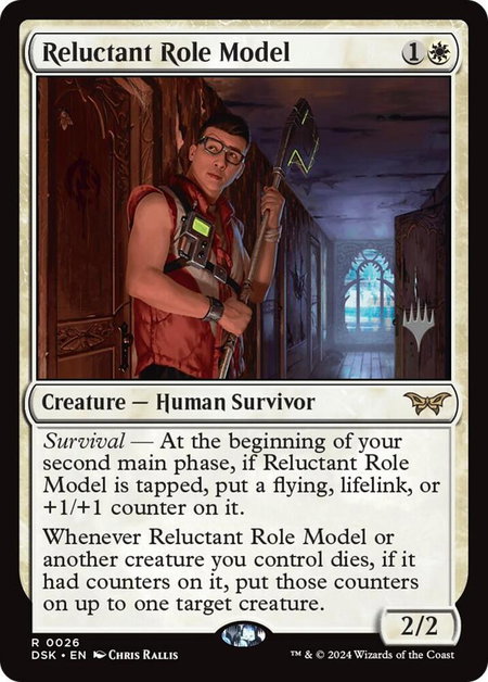 Reluctant Role Model trading card from Promo Pack: Duskmourn: House of Horror Reluctant Role Model - Promo Pack: Duskmourn: House of Horror Magic: The Gathering trading card