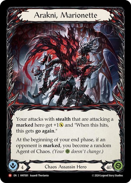 Arakni, Marionette - The Hunted Flesh and Blood trading card