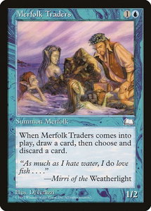Merfolk Traders - Weatherlight (WTH) #43 - Common Magic: The Gathering Trading Card