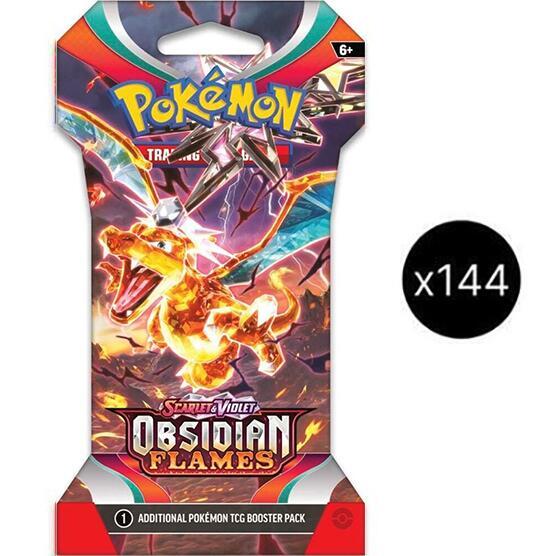 Obsidian Flames Sleeved Booster Pack Case trading card from SV03: Obsidian Flames Obsidian Flames Sleeved Booster Pack Case - SV03: Obsidian Flames Pokémon trading card