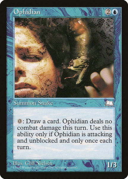 Ophidian trading card from Weatherlight Ophidian - Weatherlight Magic: The Gathering trading card