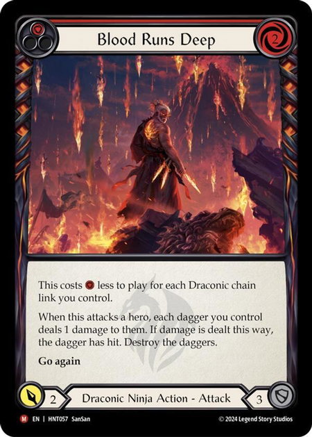 Blood Runs Deep - The Hunted Flesh and Blood trading card